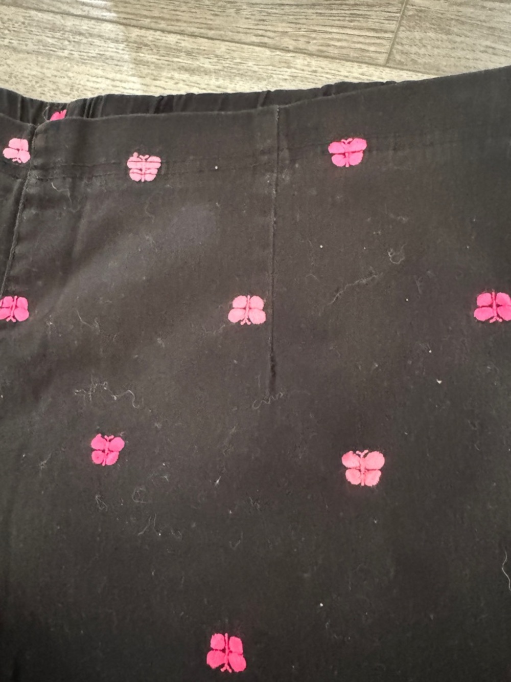 White Stag Black Capri Pants Pink Red Embroidered Butterfly Plus 18 60s Mod - Picture 6 of 11